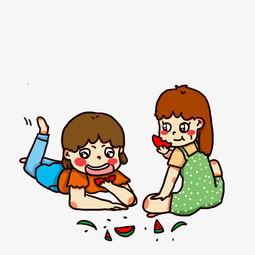 吃瓜女孩q版,吃瓜女孩Q版形象大揭秘